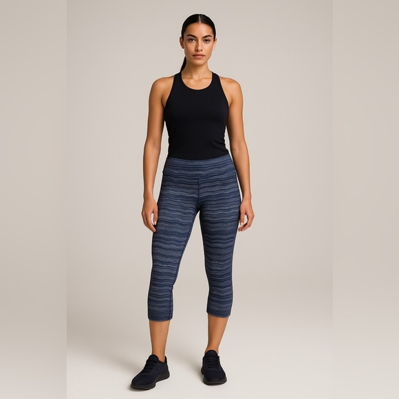 Lululemon Athletica Blue Gray Leggings with Heathered Pattern - Picture 10 of 10